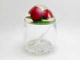 Perspex Lucite Raspberry Jelly Pot