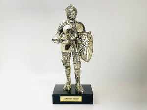 Vintage Plastic Armoured Knight Statue