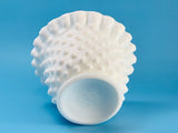 Vintage Fenton Milk Glass Hobnail Mayonnaise Bowl and Underplate