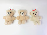 Vintage Miniature Plush Bear Ornaments