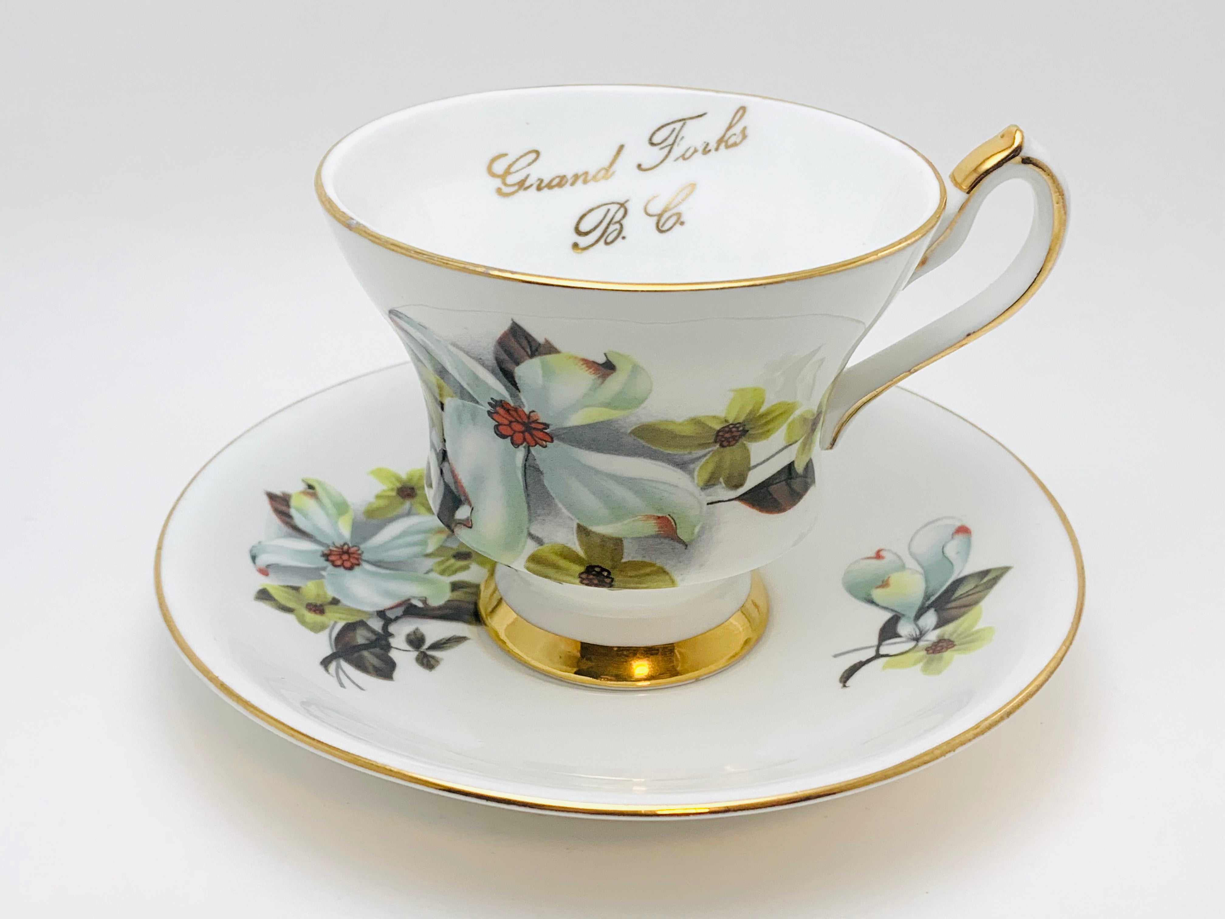 Vintage Crown Prince Bone China England, Grand Forks BC Teacup