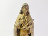 Vintage St. Therese of Lisieux Cast Metal Statuette