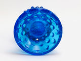 Vintage Fenton Blue Swung Glass Hobnail Vase