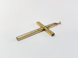 Vintage Etched 1/20-10kt Gold Filled Cross Pendant
