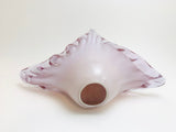 Vintage Amethyst / Pink Blown Art Glass Basket