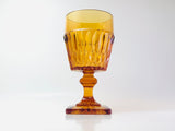 Vintage Mt Vernon Amber Indiana Glass Goblet