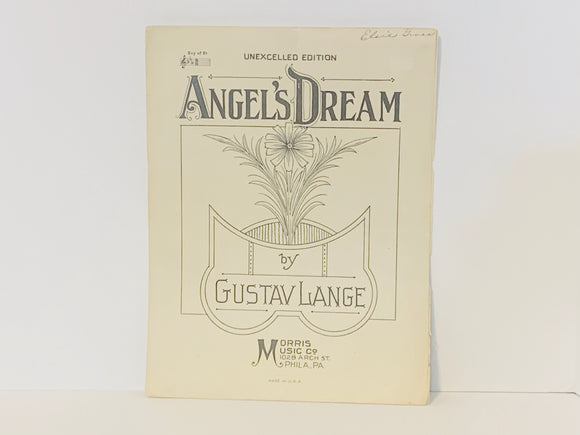 1928 Angel’s Dream by Gustav Lange, Piano Sheet Music