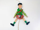 Vintage Jumping Jack Wooden Pull Toy