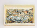 Vintage St. Ives Harbour Bossins Ivorex Hand Painted Wall Plaque