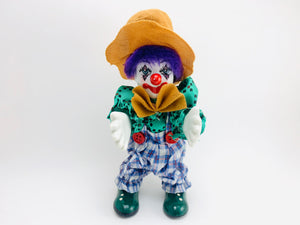Small Ceramic Faced Clown Doll
