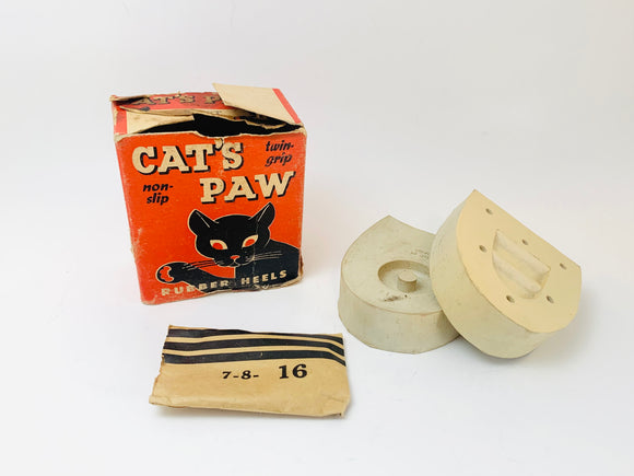 1940’s Cat’s Paw Rubber Heels with Original Box