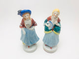2 Vintage Small Colonial Women Figurines