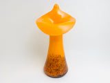 1930’s Kralik Czech Orange Blown Glass Jack-in-the-Pulpit Vase