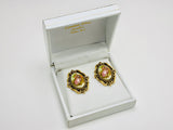 SOLD! Vintage Fragonard Courting Couple Lucite Earrings