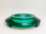 Vintage Emerald Green Glass Ashtray