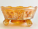 1908-1920 Fenton Panther Marigold Carnival Glass Berry Bowl