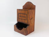 Vintage Wood Fireplace Matchstick Holder