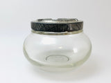 Vintage Hazel Atlas Glass Ashtray with Tin Top