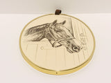 Vintage Ecstasy Giftware Oval Framed Horse Print