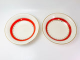 Vintage Homer Laughlin Eggshell Red Stripe 18k Small Bowl Set