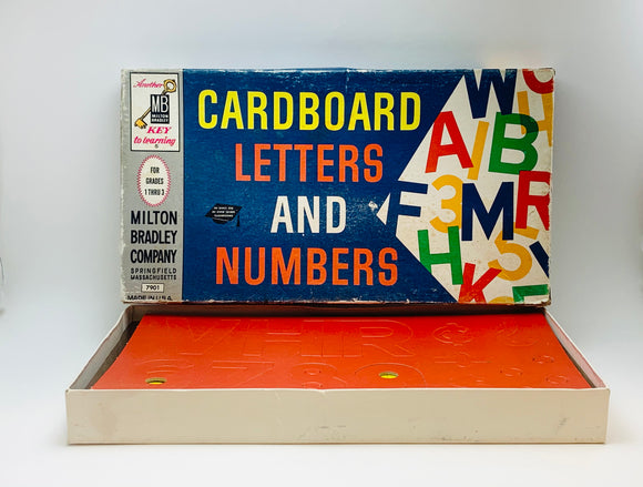 1962 Milton Bradley Cardboard Letters and Numbers