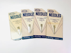 Vintage Sterling Needles for Seamstress, Eatonia National 60-80 Weight