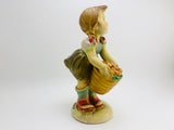 1920’s Italian Chalkware Girl with Apples Figurine
