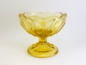 1970’s Anchor Hocking Amber Glass Fairfield Compote Dish