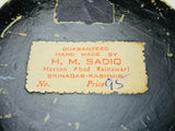 Vintage H.M. Sadiq Lacquered Paper Mache, Copper Trinket Box