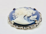 Vintage Cameo Sisters Brooch