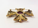 Large Vintage Maltese Cross Brooch