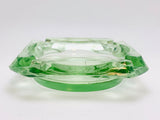 Vintage Green Glass Ashtray Made in USA