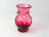 Vintage Cranberry Blown Glass Vase