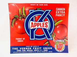 Vintage OK Apples Canadian Apple Crate Label