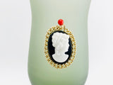 Vintage Cameo Frosted Cordial Glass