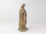 Vintage St. Therese of Lisieux Cast Metal Statuette