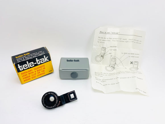 Hirox Tele-Tak Auxiliary Telephoto Lens for Kodak Disc Cameras in Box