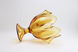 SOLD! Vintage Viking Amber Swung Glass Candy Dish