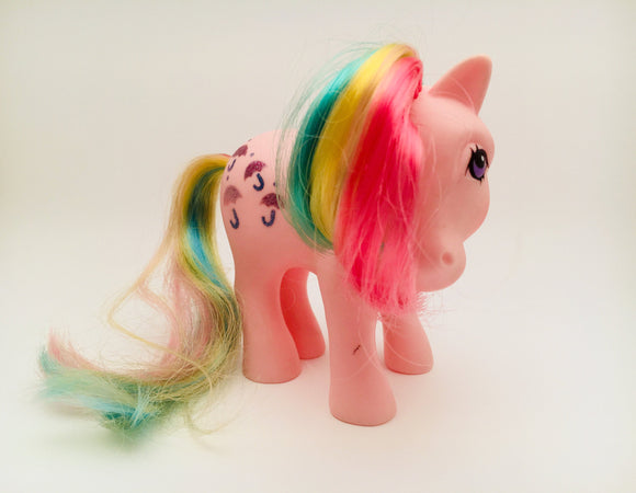 SOLD! G1 1983 My Little Pony Parasol Pink Rainbow Glitter Umbrellas