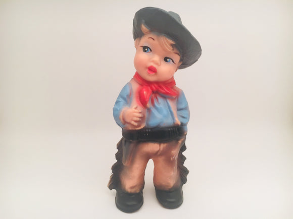 SOLD! 1970’s Rubber Cowboy Squeek Toy