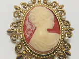 SOLD! 1940’s Cameo Carved Shell Brooch