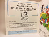 SOLD! 1973 French Disneyland Record and Book. Blanche-Neige et les Sept Gourmands