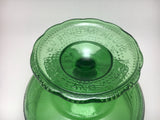 Green Glass Compote Dish by E O Brody Co Cleveland M6000