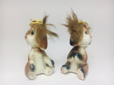 SOLD! 1959 Bradley Japan Porcelain Fuzzy Hair Dogs