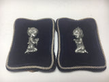 1940’s Peltro Cesellato A Mano Pewter Praying children plaques