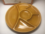 SOLD! Vintage NIB 4 Piece Fine Ceramic Fondue Plate Set