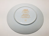 1989 Avon Christmas Plate "Home For The Holidays" Porcelain Plate 22K Gold Trim