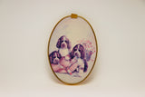 SOLD! 1960’s Ecstasy Giftware Puppies on an Oval Wall Hanging