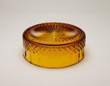 SOLD! 1970’s Indiana Glass Amber Princess Candy Bowl with Lid