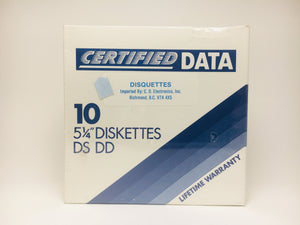 SOLD! 1980’s Certified Data 5 1/4” Diskettes x10
